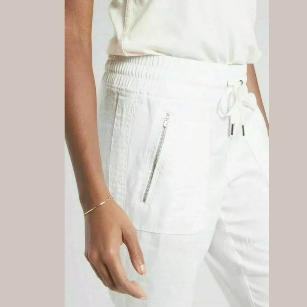 ATHLETA Cabo Linen Jogger Calla Lily NWT - Picture 3 of 4
